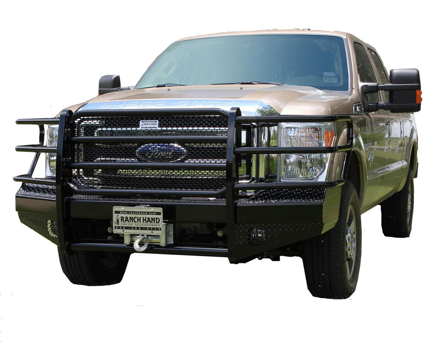 Ranch Hand Sport Series Front Bumper with Grille Guard for Ford Super Duty (2011-2016) - FBF115BLR