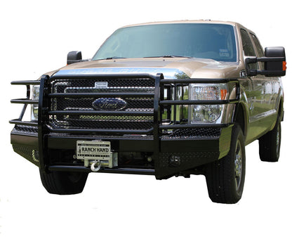 Ranch Hand Sport Series Front Bumper with Grille Guard for Ford Super Duty (2011-2016) - FBF115BLR