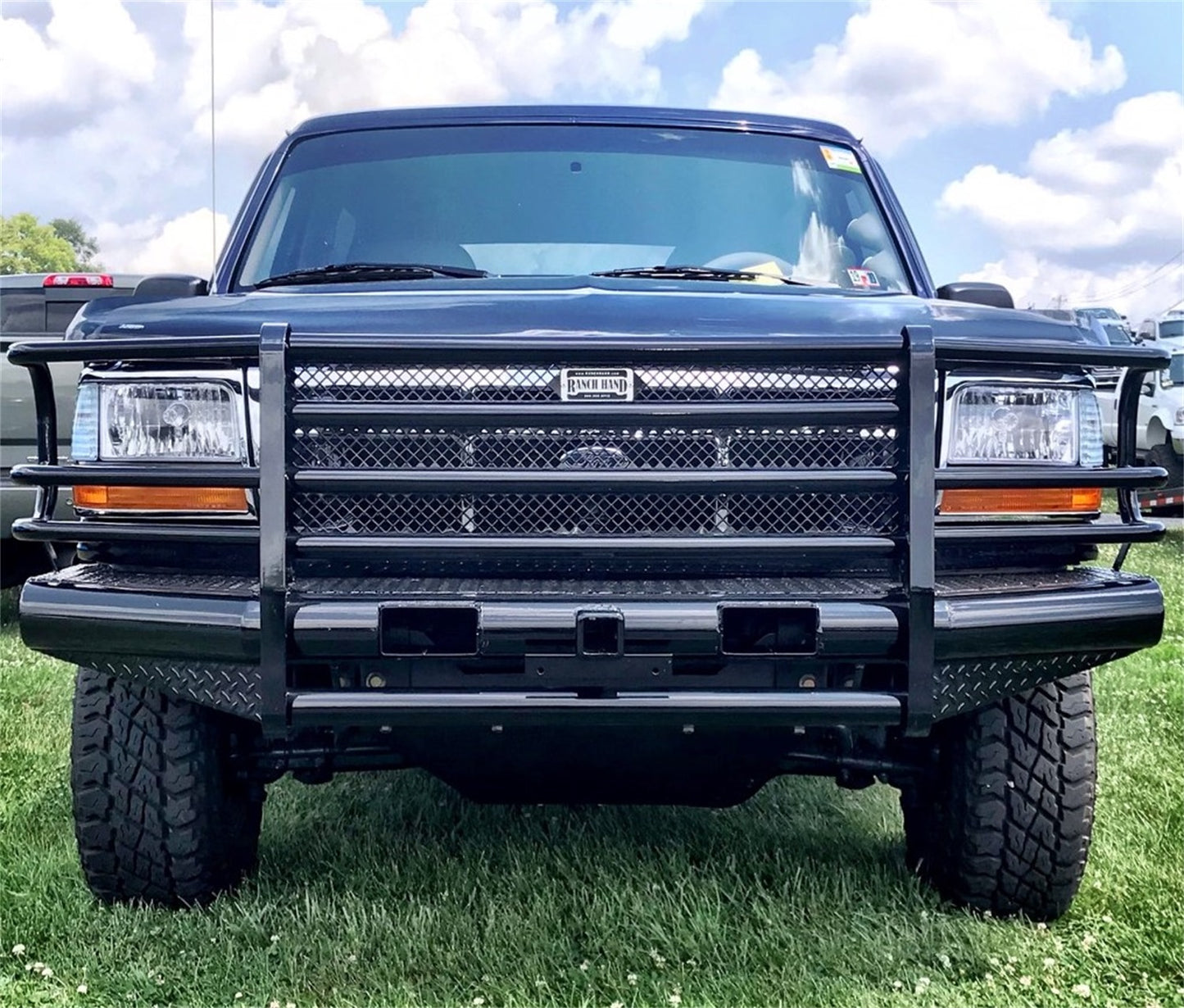 Ranch Hand Legend Series Front Bumper with Grille Guard for Ford Super Duty, Ford F-150 (1992-1997) - FBF921BLR