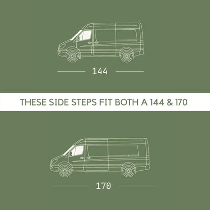 Vanspeed Side Steps - Driver & Passenger for Mercedes Sprinter 144/170 (2008+) - VNSPD-005