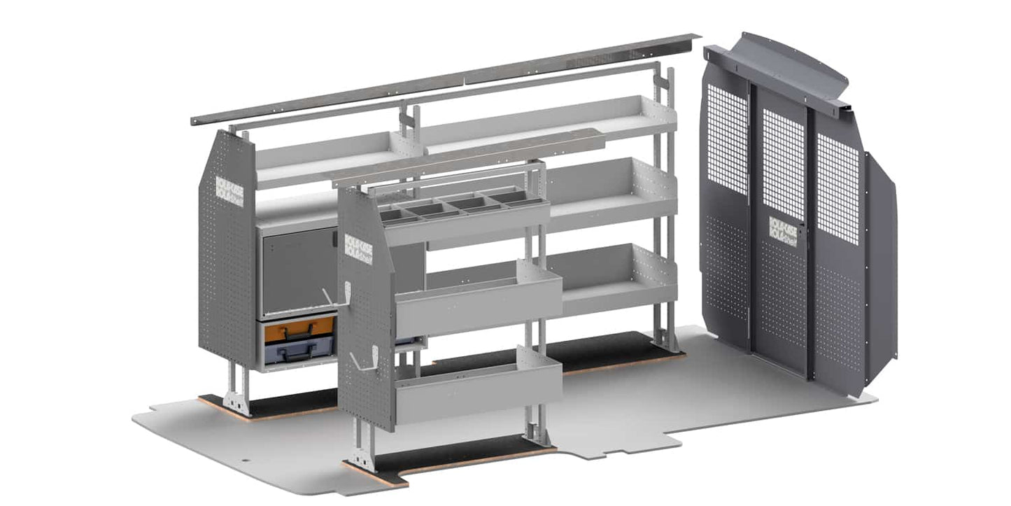 Rola-Case General Bin Package for Ford Transit - 130-in WB - Low Roof