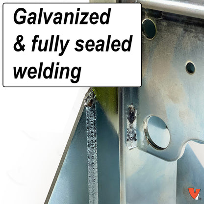 Vantech H1 Ladder Roof Rack for Trailers & Box Trucks - Mount Type: Side Mount | System Width: 70-in to 78-in | System: 2-Bar Rack | Material: Aluminum | Color: White