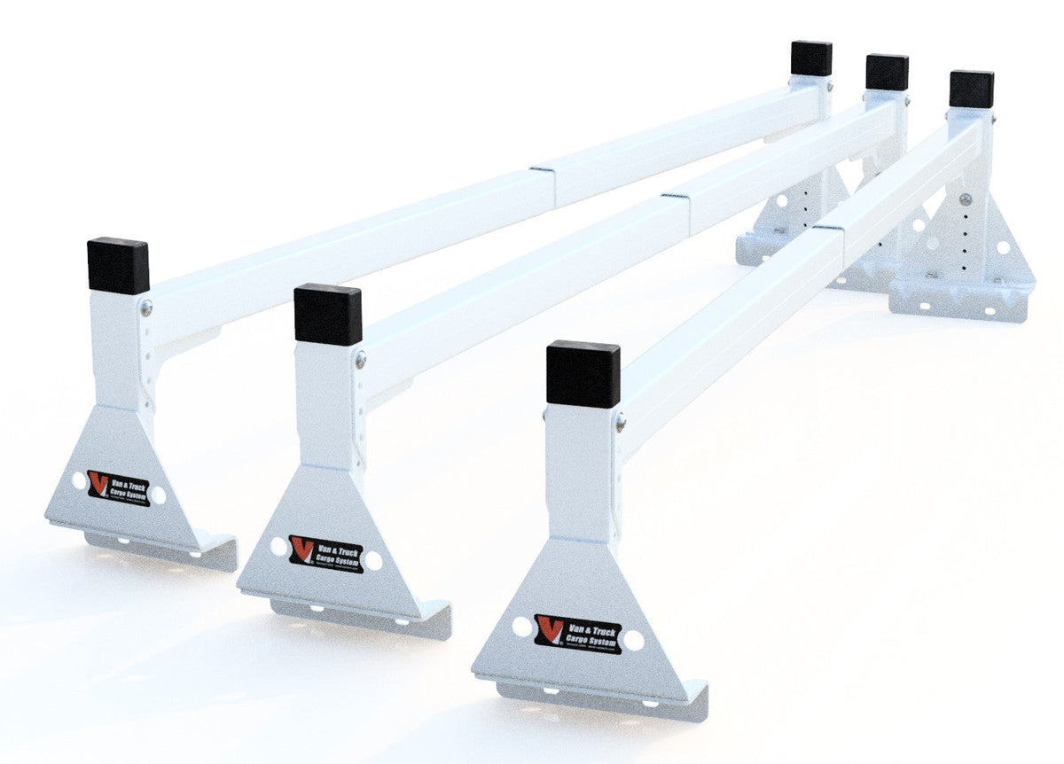 Vantech H1.1-Series 3 Bar Side Mount Roof Rack (White) - 66-104 in - H5101-270