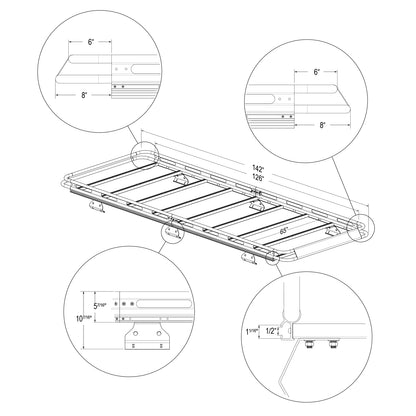 Vantech H2.1 Roof Rack for Ford Econoline (E-Series) Vans
