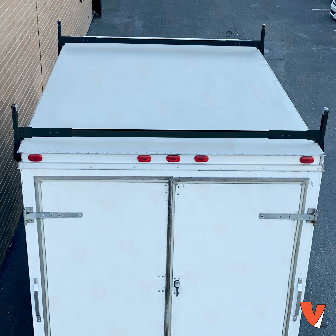 Vantech H1 Ladder Roof Rack for Trailers & Box Trucks - Mount Type: Top Mount | System Width: 94-in to 102-in | System: 4-Bar Rack | Material: Steel | Color: White