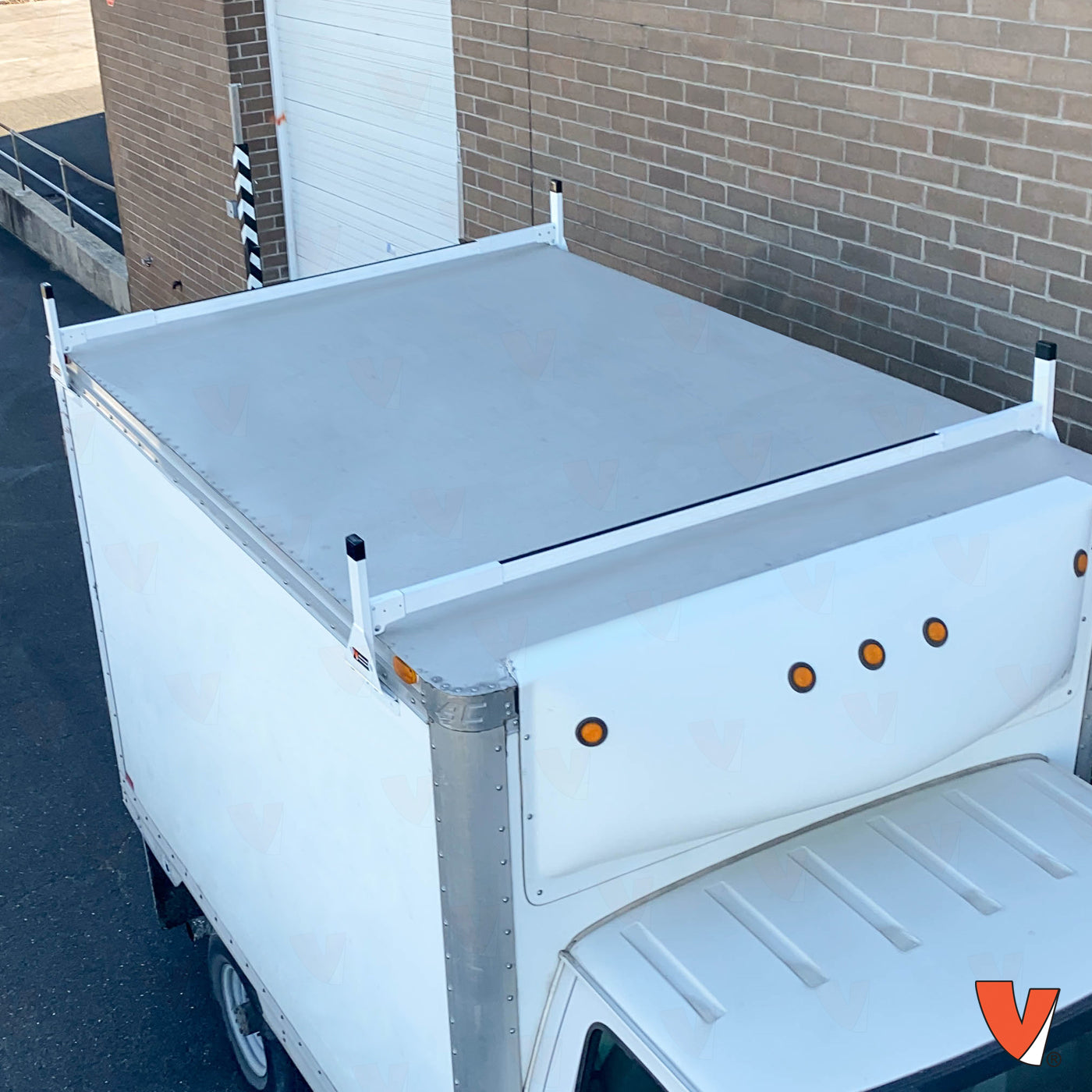 Vantech H1 Ladder Roof Rack for Trailers & Box Trucks - Mount Type: Side Mount | System Width: 82-in to 90-in | System: 2-Bar Rack | Material: Steel | Color: White