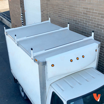 Vantech H1 Ladder Roof Rack for Trailers & Box Trucks - Mount Type: Side Mount | System Width: 94-in to 102-in | System: 3-Bar Rack | Material: Aluminum | Color: White
