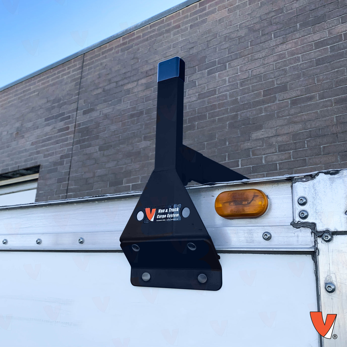 Vantech H1 Ladder Roof Rack for Trailers & Box Trucks - Mount Type: Top Mount | System Width: 94-in to 102-in | System: 2-Bar Rack | Material: Aluminum | Color: White