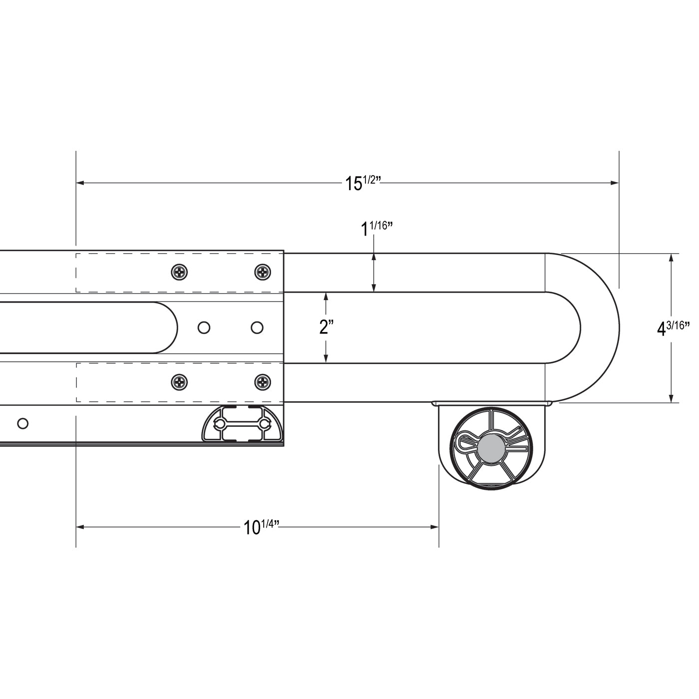 Vantech H2.1 "B" Rear End Option - A324 Roller