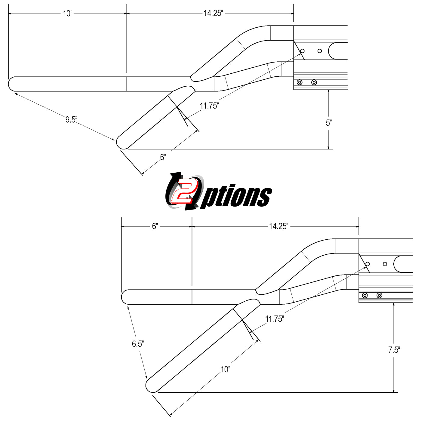 Vantech H2.1 "F" Front End Option - Fog Light Holder