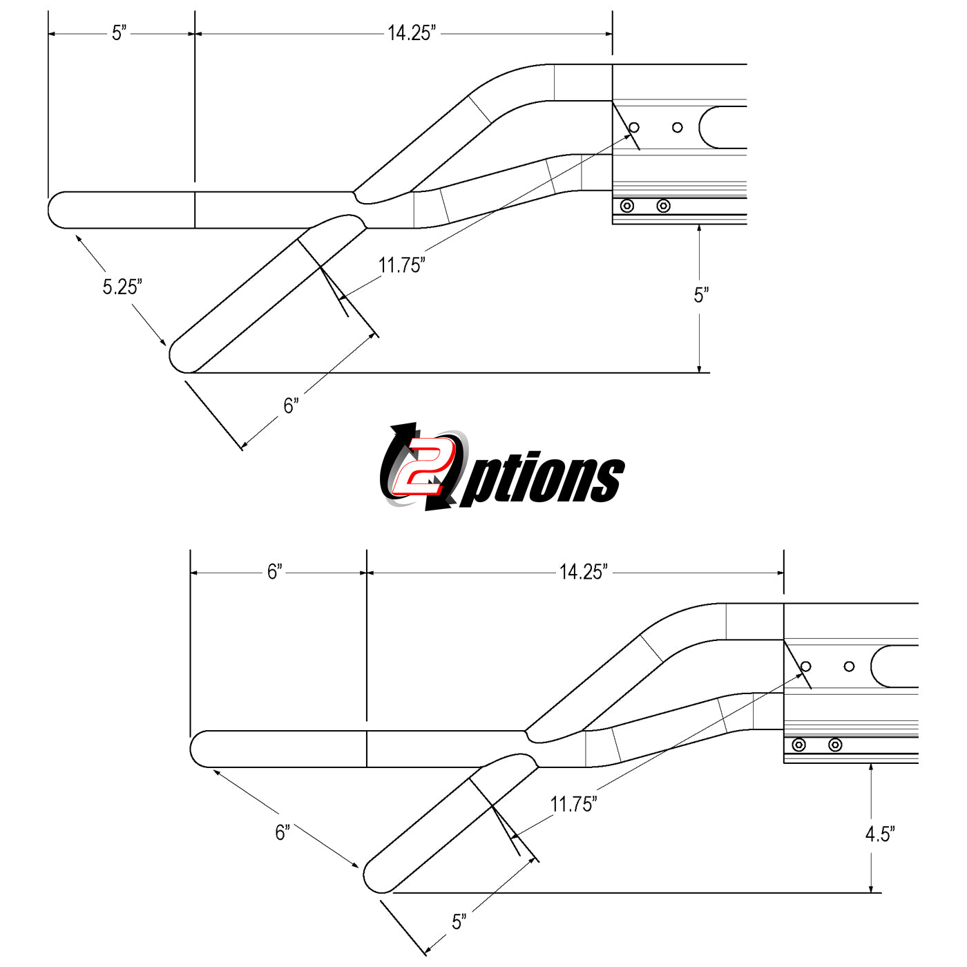 Vantech H2.1 "F" Front End Option - Fog Light Holder