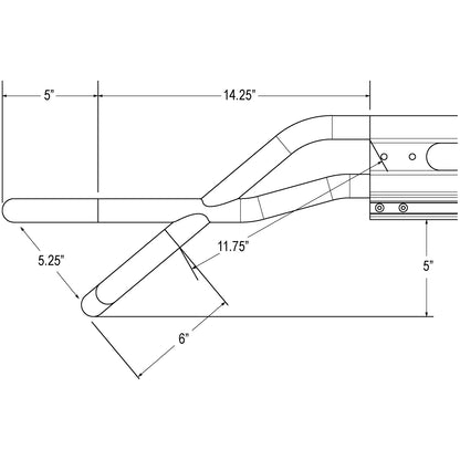 Vantech H2.1 "F" Front End Option - Fog Light Holder