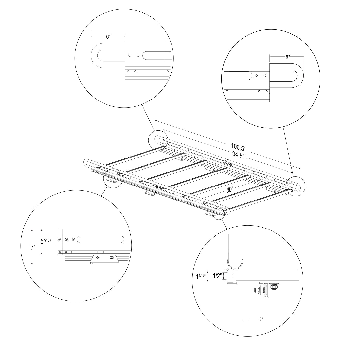 Vantech H2.1 Roof Rack for Nissan NV
