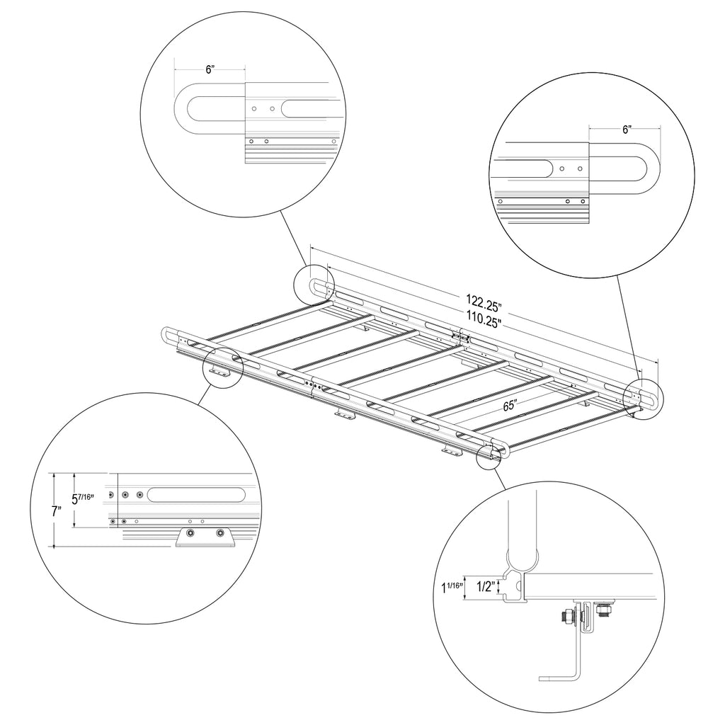 Vantech H2.1 Roof Rack for Ford Transit