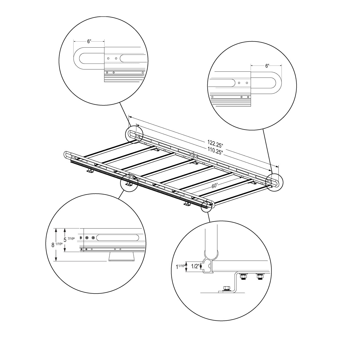 Vantech H2.1 Roof Rack for Mercedes Sprinter
