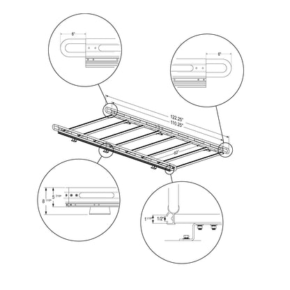Vantech H2.1 Roof Rack for Mercedes Sprinter