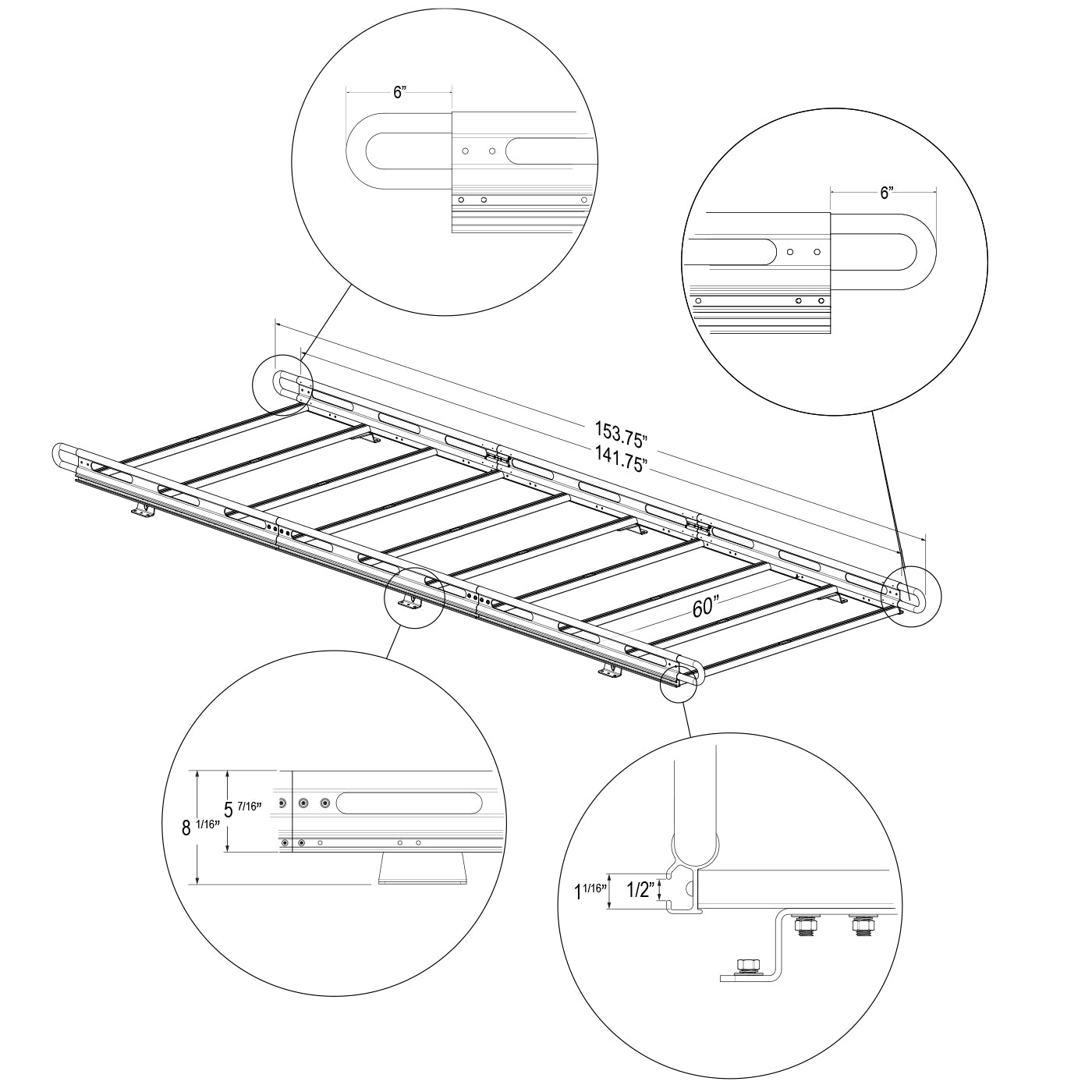 Vantech H2.1 Roof Rack for Mercedes Sprinter