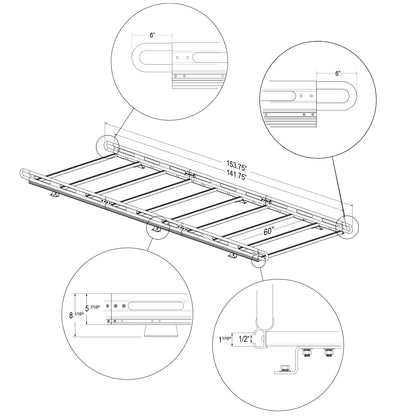 Vantech H2.1 Roof Rack for Mercedes Sprinter