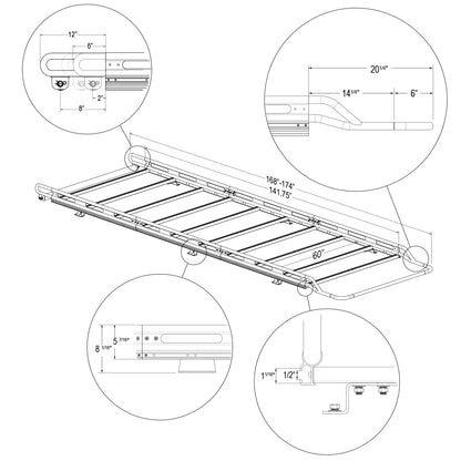 Vantech H2.1 Roof Rack for Mercedes Sprinter
