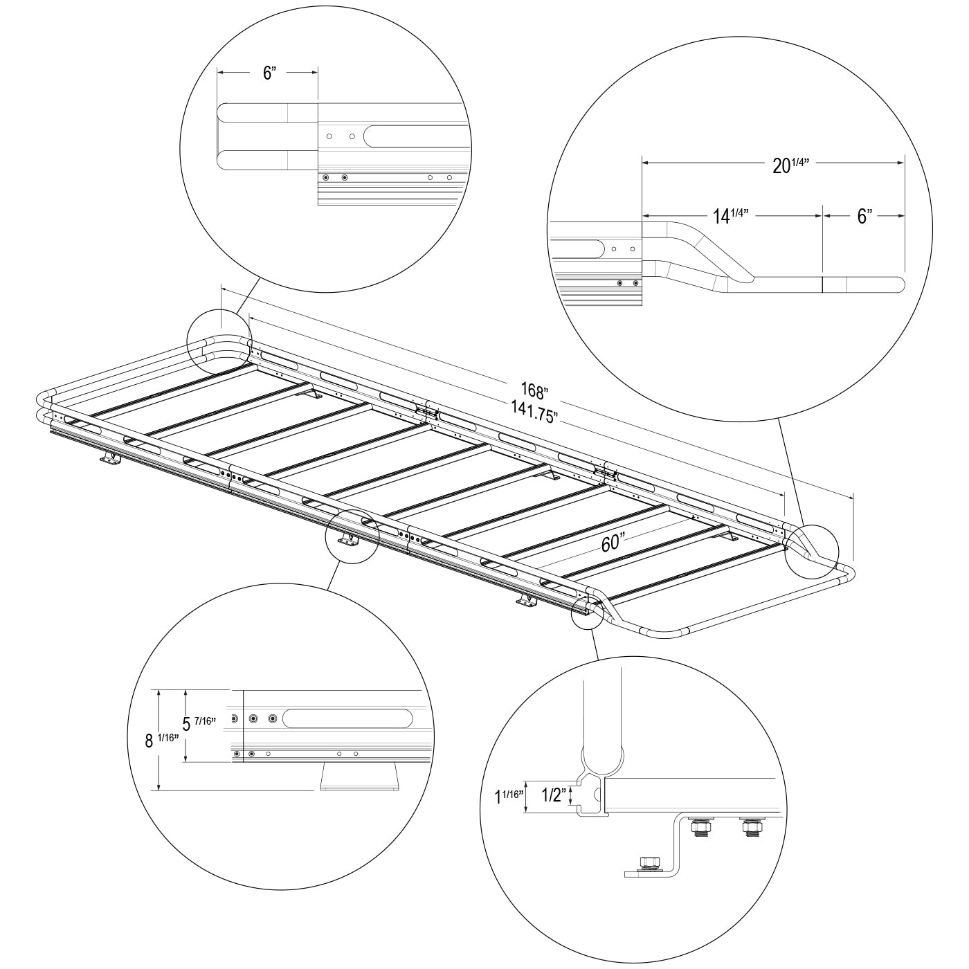 Vantech H2.1 Roof Rack for Mercedes Sprinter