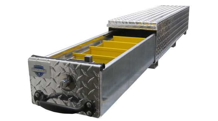BedSafe Aluminum Floor Drawers - Drawer Width: 10-in | Drawer Length: 48-in | Drawer Height: 9.5-in | Color: Aluminum