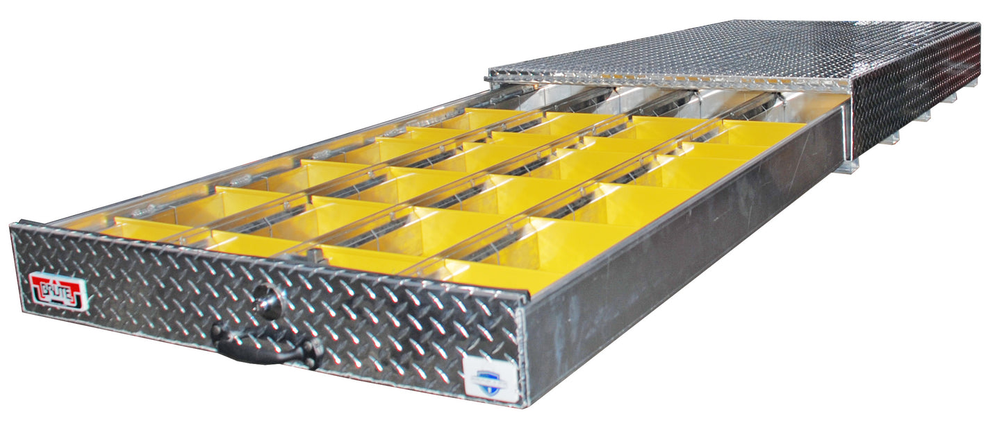 BedSafe Aluminum Floor Drawers - Drawer Width: 40-in | Drawer Length: 72-in | Drawer Height: 9.5-in | Color: Textured Black