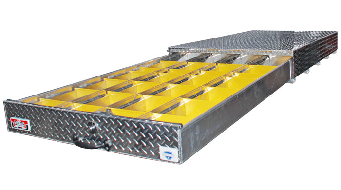 BedSafe Aluminum Floor Drawers - Drawer Width: 40-in | Drawer Length: 60-in | Drawer Height: 9.5-in | Color: Aluminum