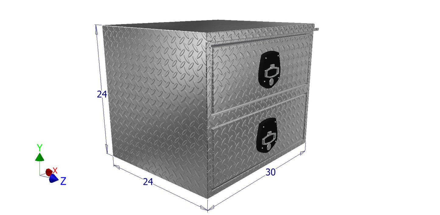 Brute HD Underbody Truck Box with Top & Bottom Drawers