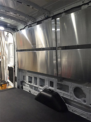 Aluminum Folding Shelves for Ford Transit Cargo Vans