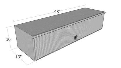 Brute HD Aluminum Top Mount Box - 48-in L x 13-in W x 16-in H - Aluminum - HTB48