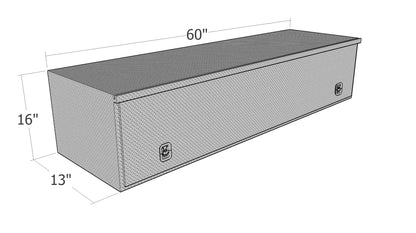 Brute HD Aluminum Top Mount Box - 60-in L x 13-in W x 16-in H - Aluminum - HTB60