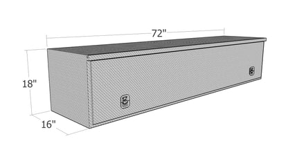 Brute HD Aluminum Top Mount Box - 72-in L x 16-in W x 18-in H - Aluminum - HTB72C
