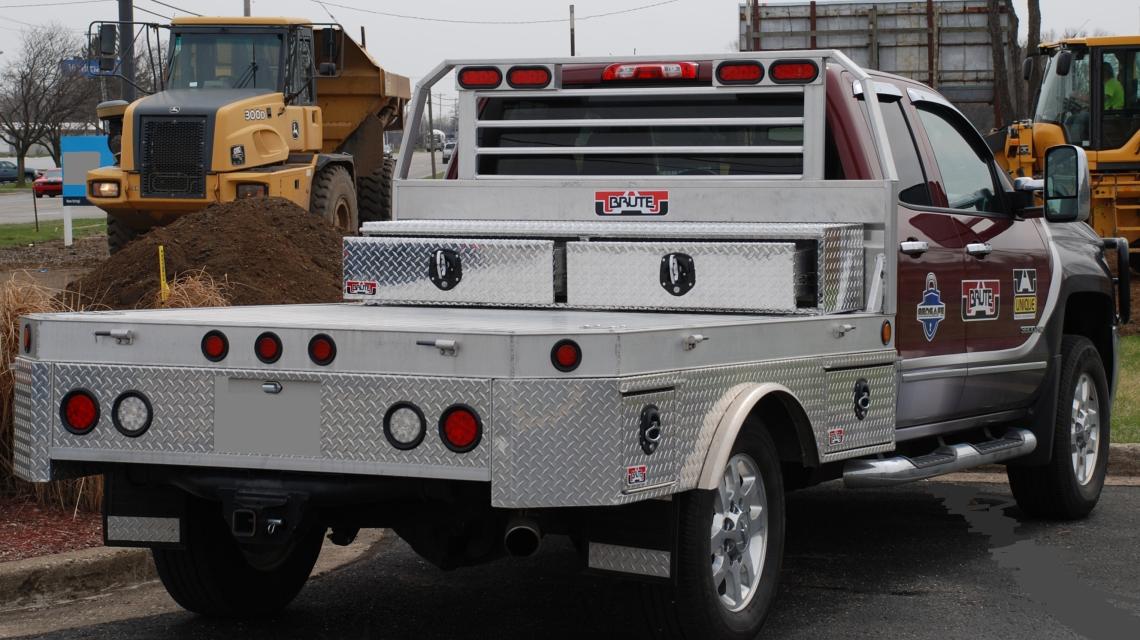 Brute Flatbed Top Sider Truck Box with 2 Drawers - 48-in L - Aluminum - HTD48