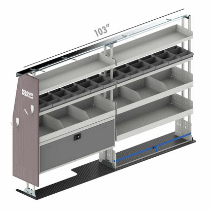 Rola-Case HVAC Bin Package for Ford Transit - 148-in WB - Mid Roof