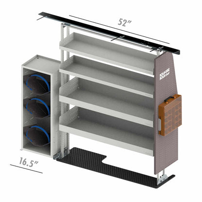 Rola-Case HVAC Bin Package for Ford Transit - 148-in WB - Mid Roof