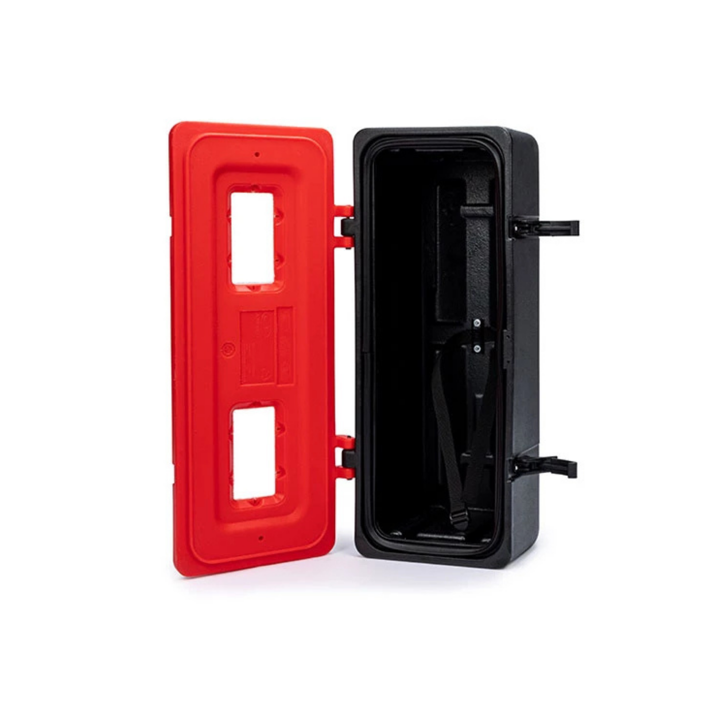 Jonesco JBWE70 10lb Commercial Vehicle Fire Extinguisher Cabinet – Single Front Loading with Toggle Pin Mechanism