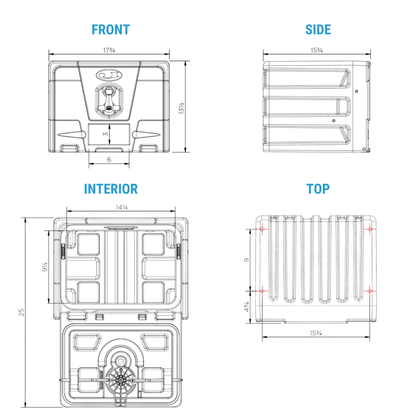 Jonesco 18-in Underbody Composite Tool Box - Single-Door - JBZ450