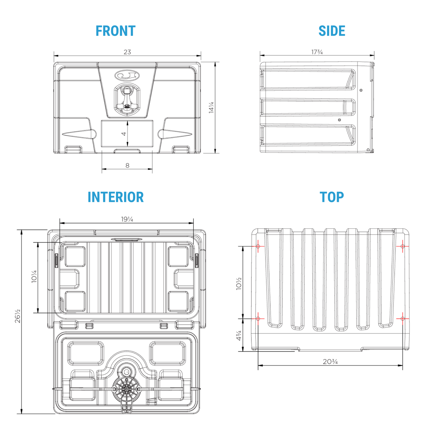 Jonesco 23-in Underbody Composite Tool Box - Single-Door - JBZ580