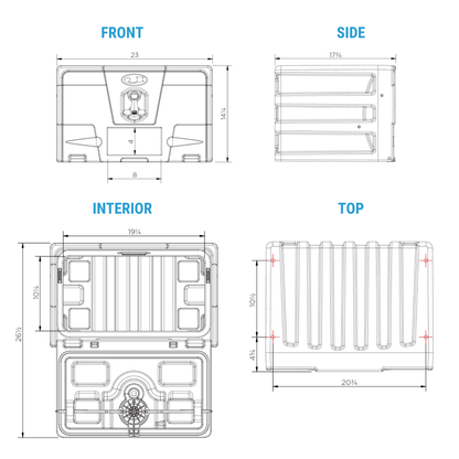 Jonesco 23-in Underbody Composite Tool Box - Single-Door - JBZ580