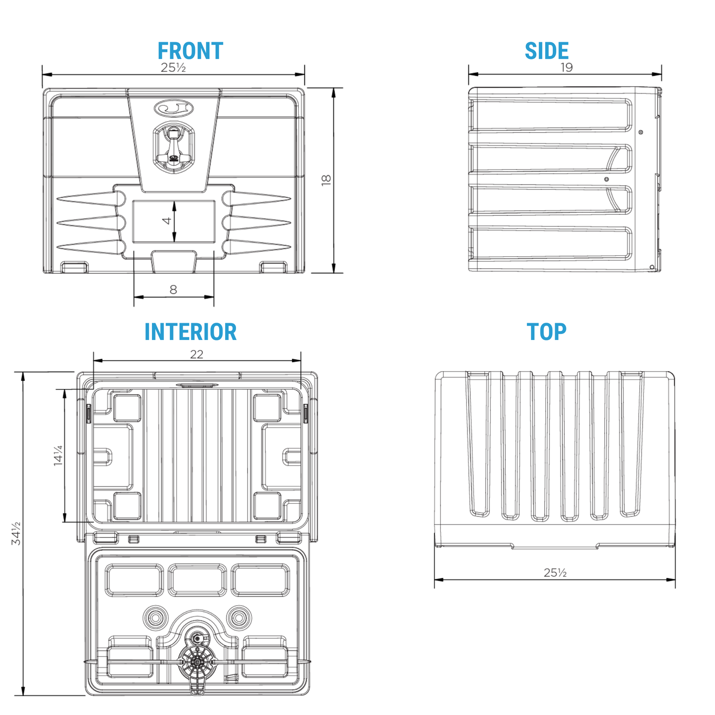 Jonesco 26-in Underbody Composite Tool Box - Single-Door - JBZ650