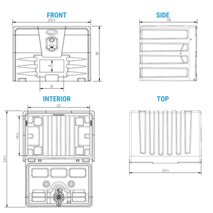 Jonesco 26-in Underbody Composite Tool Box - Single-Door - JBZ650