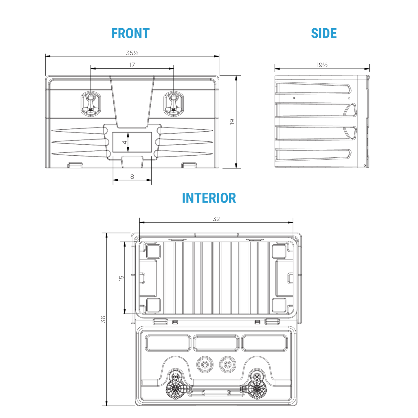 Jonesco 36-in Underbody Composite Tool Box - Single-Door - JBZ900