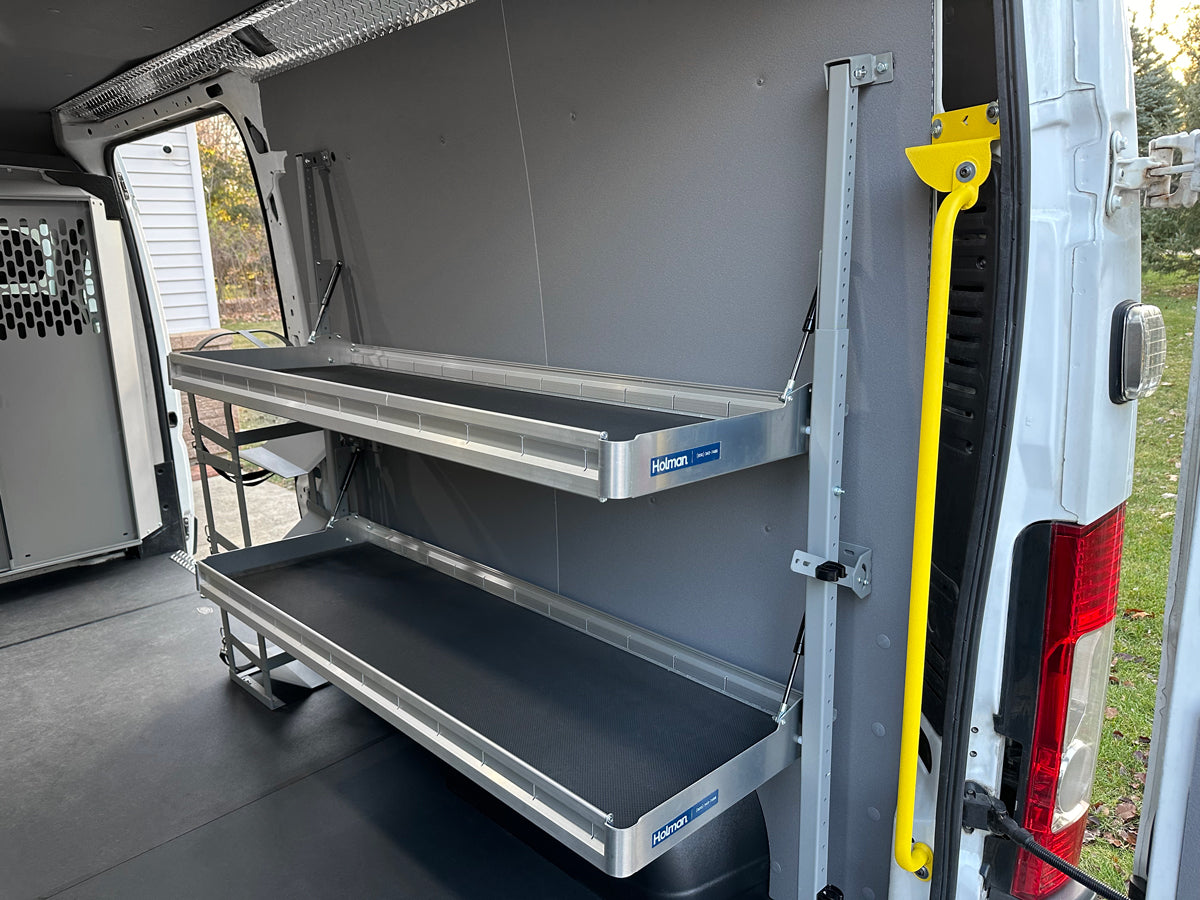 Cargo Van Folding Shelf Kit - 60" W x 20" D