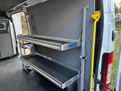 Cargo Van Folding Shelf Kit - 60" W x 20" D