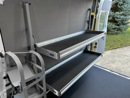 Cargo Van Folding Shelf Kit - 60" W x 20" D