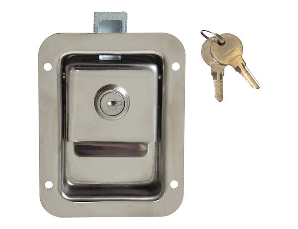 Buyers Products Stainless Steel Junior Single Point Locking Paddle Latch - Thru-Hole Mount - L1883