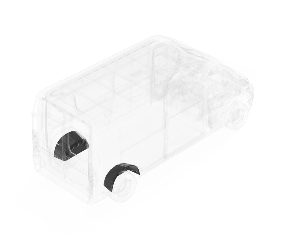 Legend Wheel Well Cover Set for RAM ProMaster Vans (2014–2025) – 6-WWC-11
