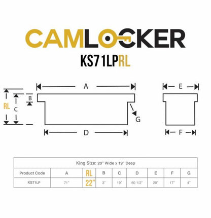 CamLocker Crossover Tool Box - 71-in - Low Profile Lid - Deep
