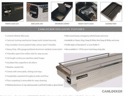 CamLocker Crossover Tool Box - 63-in - Low Profile Lid - Deep Notched