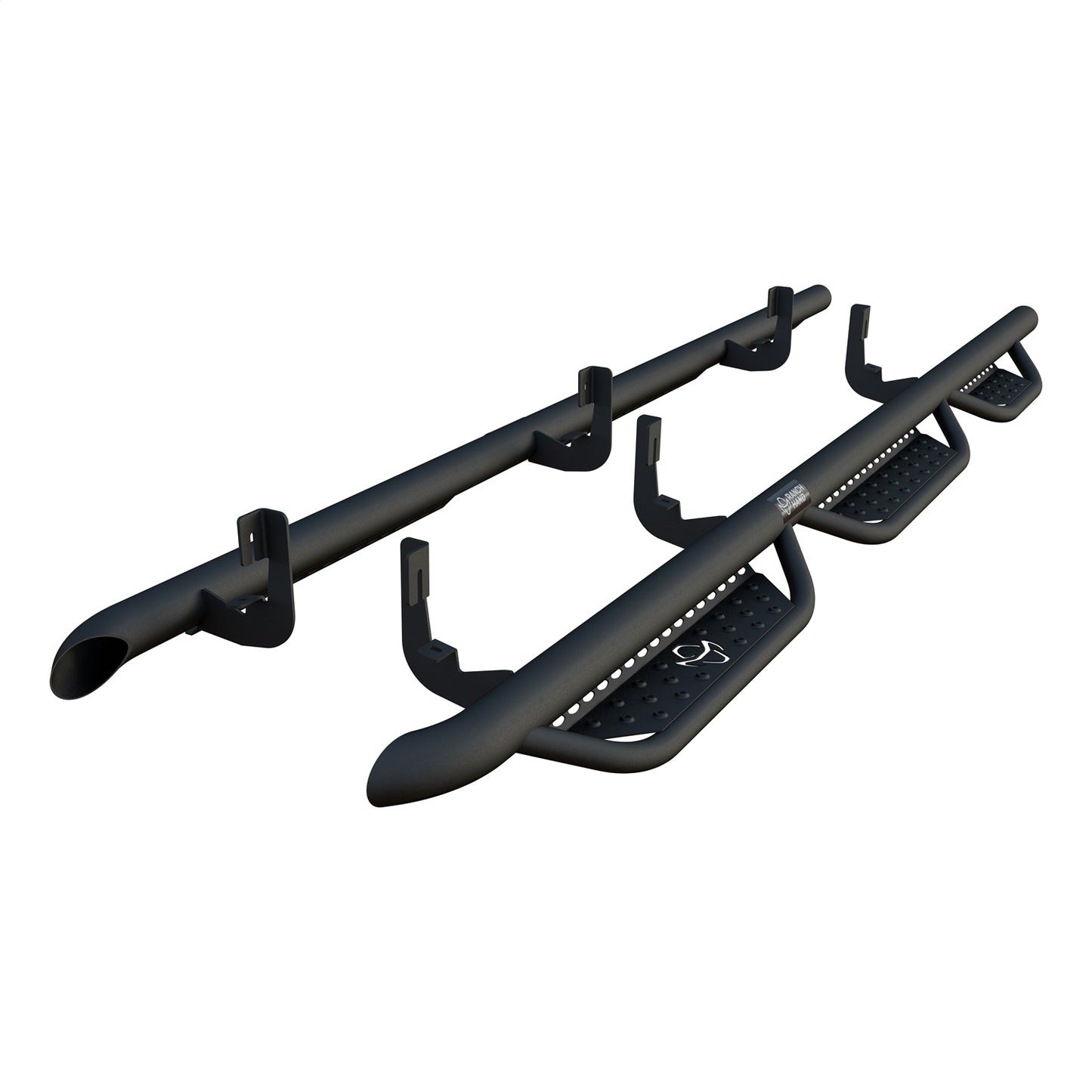 Ranch Hand Midnight Series Running Steps for Chevrolet/GMC Silverado/Sierra 1500, Chevrolet/GMC Silverado/Sierra HD (2019-2026) - MRSC191C6B6S